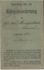 Consigne pour les soldats alsaciens en cas de déclaration de guerre